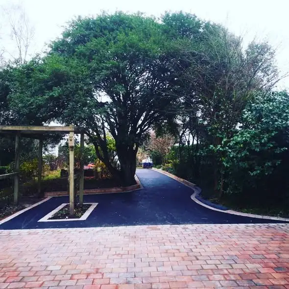 Block-paved driveway at a period house